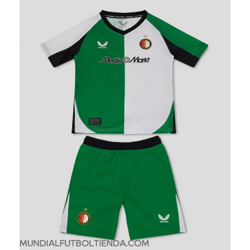 Camiseta Feyenoord Tercera Equipación Replica 2024-25 para niños mangas cortas (+ Pantalones cortos)